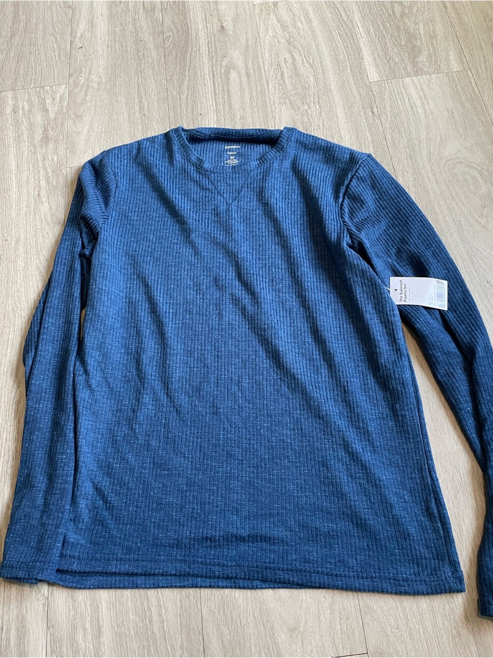 Sonoma Women's Ribbed Long Sleeve Tee - Navy